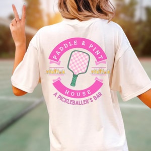 Pickleball funny T-Shirt Womens Pickleball Shirt- Comfort Colors- Pickleball lover and Beer Lover shirt Pickleball Social Club Shirt Team