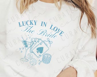 Lucky In Love Vegas Bach PNG / Diseño para despedida de soltera en casino / Camiseta para el grupo de la novia en Las Vegas / Viaje a Las Vegas / Descarga digital instantánea