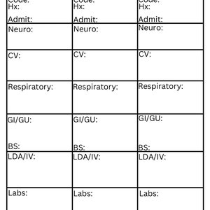 3 Patient Report Sheet