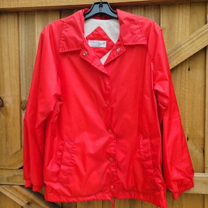 CURRENT SEEN Vintage 1980&#39;s Nylon Jacket Red, Mens MINT Condition! Sz Medium