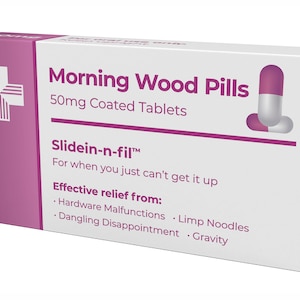 Morning Wood Pills: Funny Gag Gift for Bachelor Party