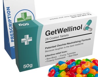 GetWellinol Pill Box: Hug in a Box, Get Well Soon Gift