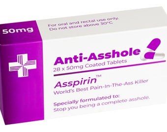 Anti-Asshole Prank Pill Box: Funny Gag Gift