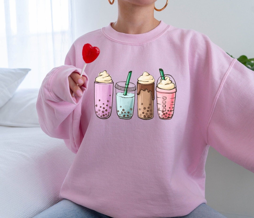 Boba Tea Sweatshirt, Bubble Tea Sweatshirt, Cute Bubble Shirt, Boba ...