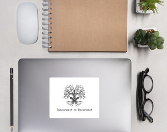Bubble-Free Vinyl Sticker: Disconnect to Reconnect