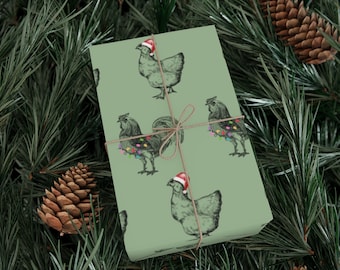 Christmas Chicken Wrapping Paper