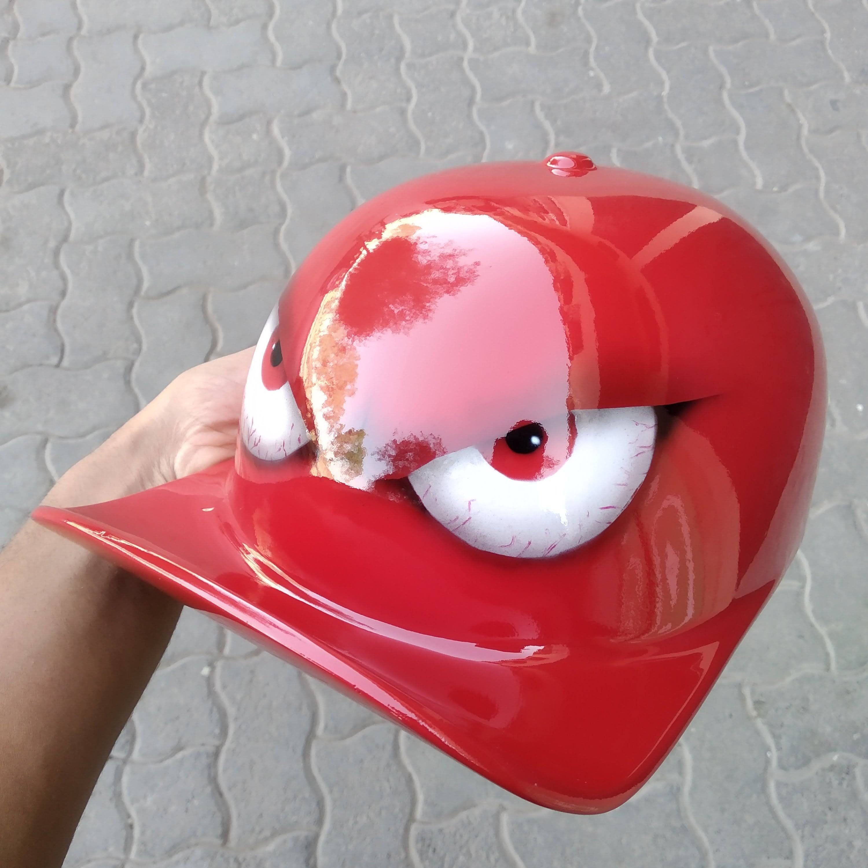 Cap Baseball Helmet Custom Motorcycle Helmet Full Handmade Fiberglass