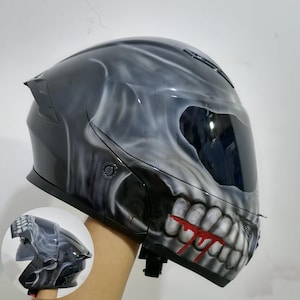 Skull custom ll helmet motorcycle Fullface Dot ECE CERTIFIED  our special design