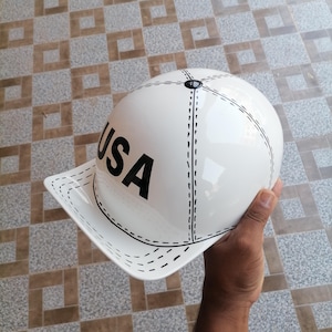 Handmade Fiberglass Motorcycle Cap Helmet: Custom USA Biker Lid