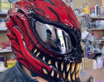 ヴェノム シンビオート バイクヘルメット カスタム DOTおよびECE承認