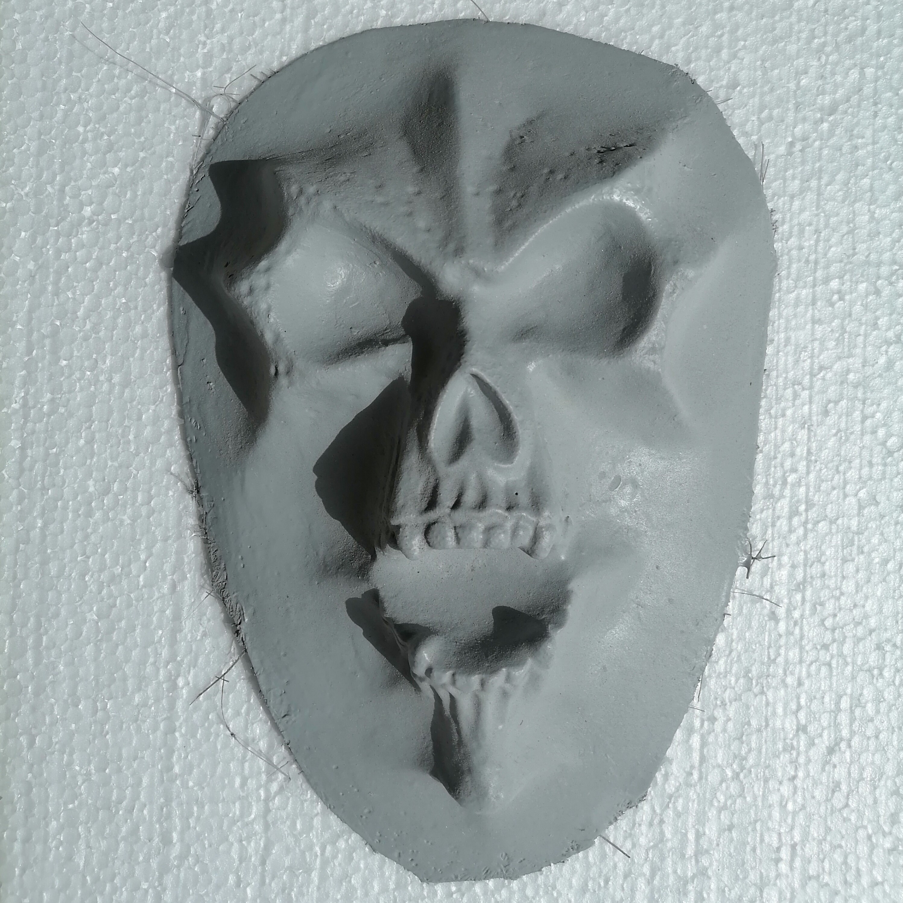 Handmade 3D Monster Skull Panel: Fiberglass Car/motorcycle Decor