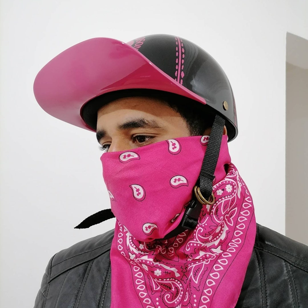 Cap Baseball Helmet Custom Motorcycle Helmet Full Handmade Fiberglass Pink and Black Etsy