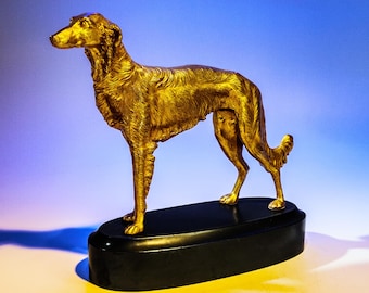 ブロンズ~グレイハウンド~犬~置物~レーシングドッグ~サイトハウンド~50