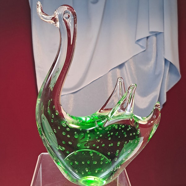 Mid-Century Modern Murano-style Glass Duck, Goose, or Swan