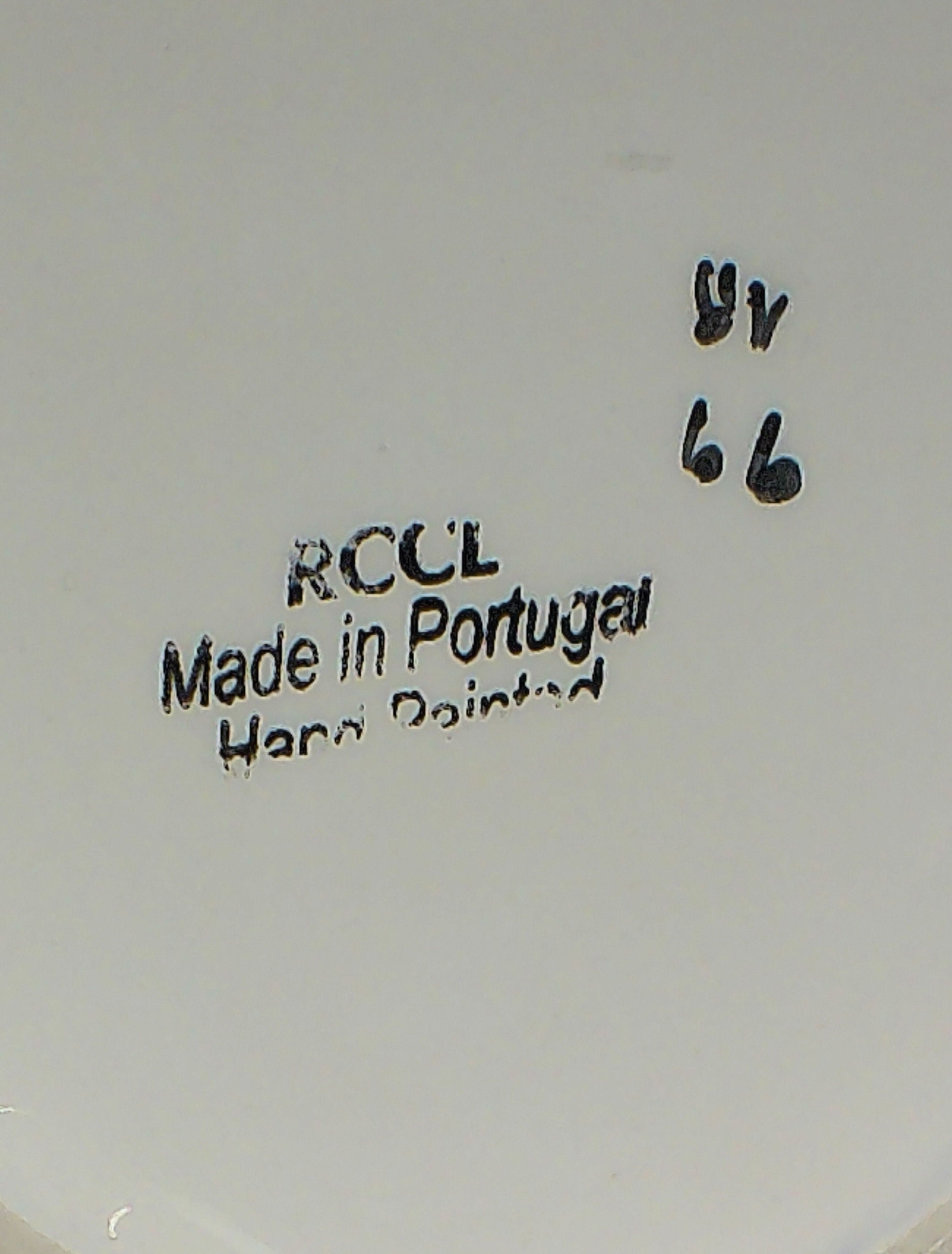 Tall White and Blue Flower Vase Made in Portugal RCCL Hand Etsy