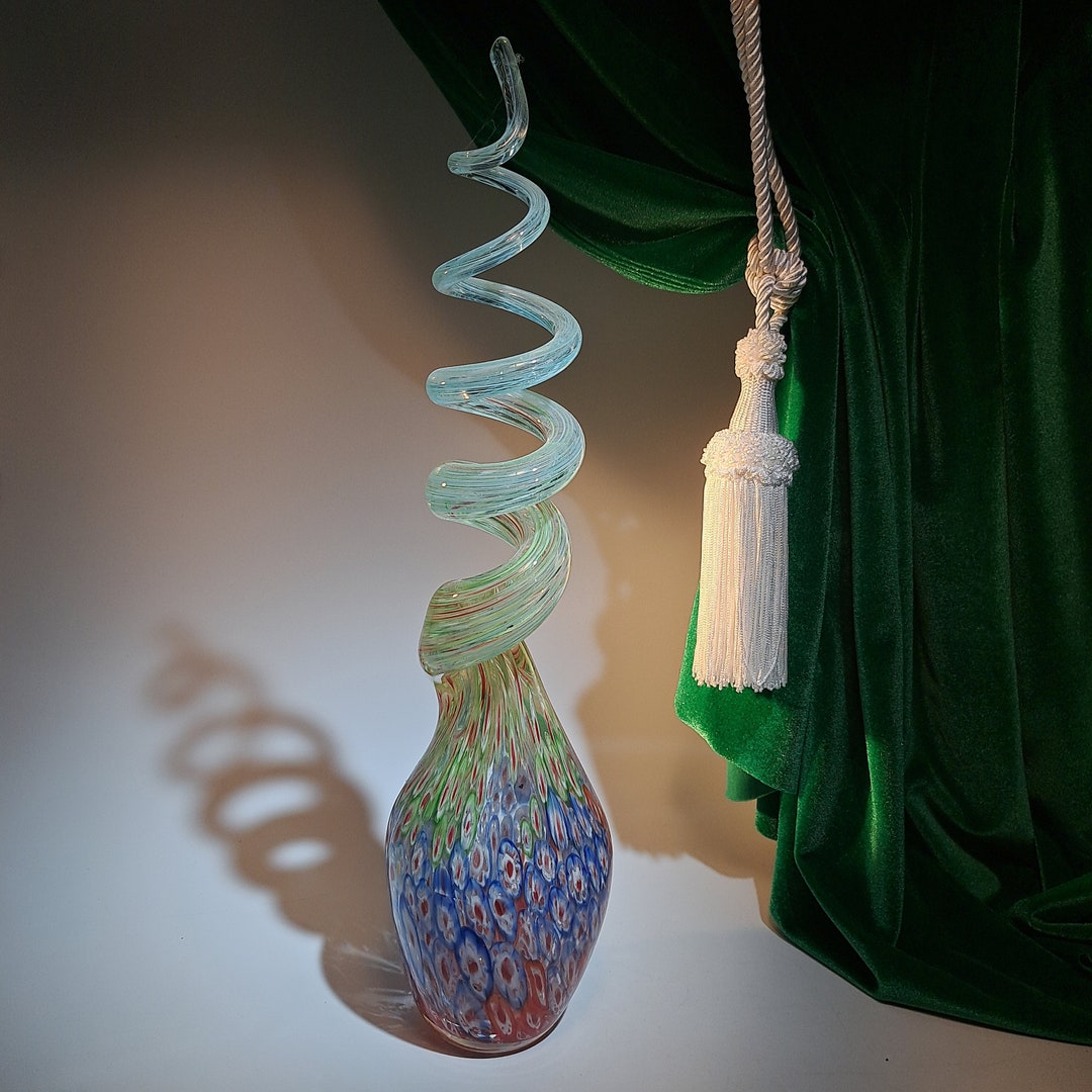 Spiral Art Glass Muranostyle Statue Etsy