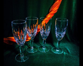 Waterford Crystal Cut Champagne Glasses--Lismore Pattern