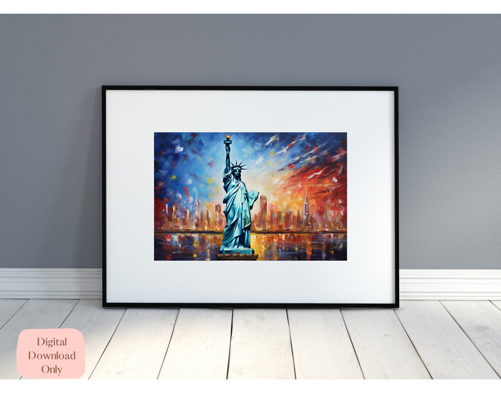 Statue of Liberty New York Art Print New York Wall Art NYC - Etsy