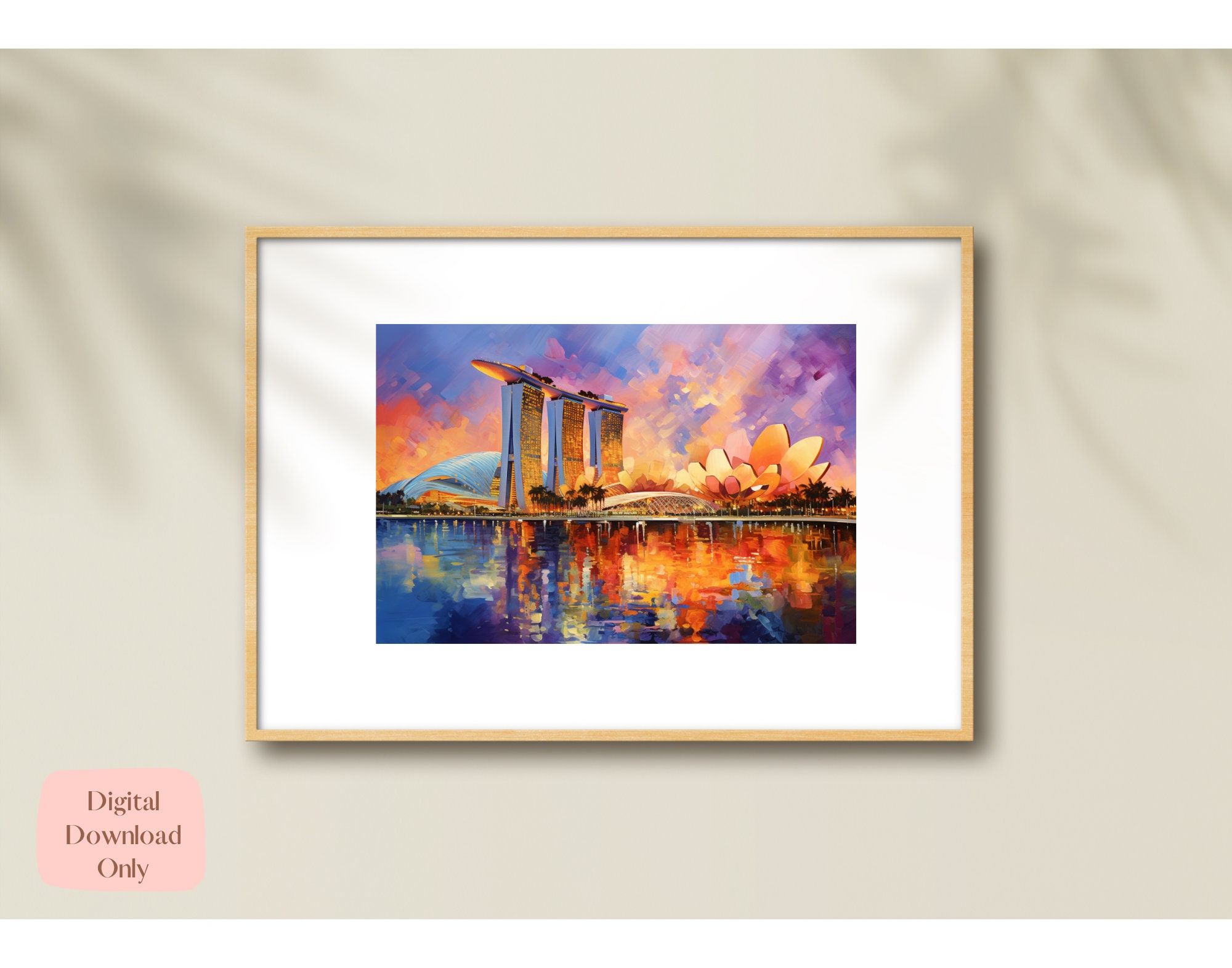 Marina Bay Sands Art Print Abstract Art Singapore Wall Art Etsy