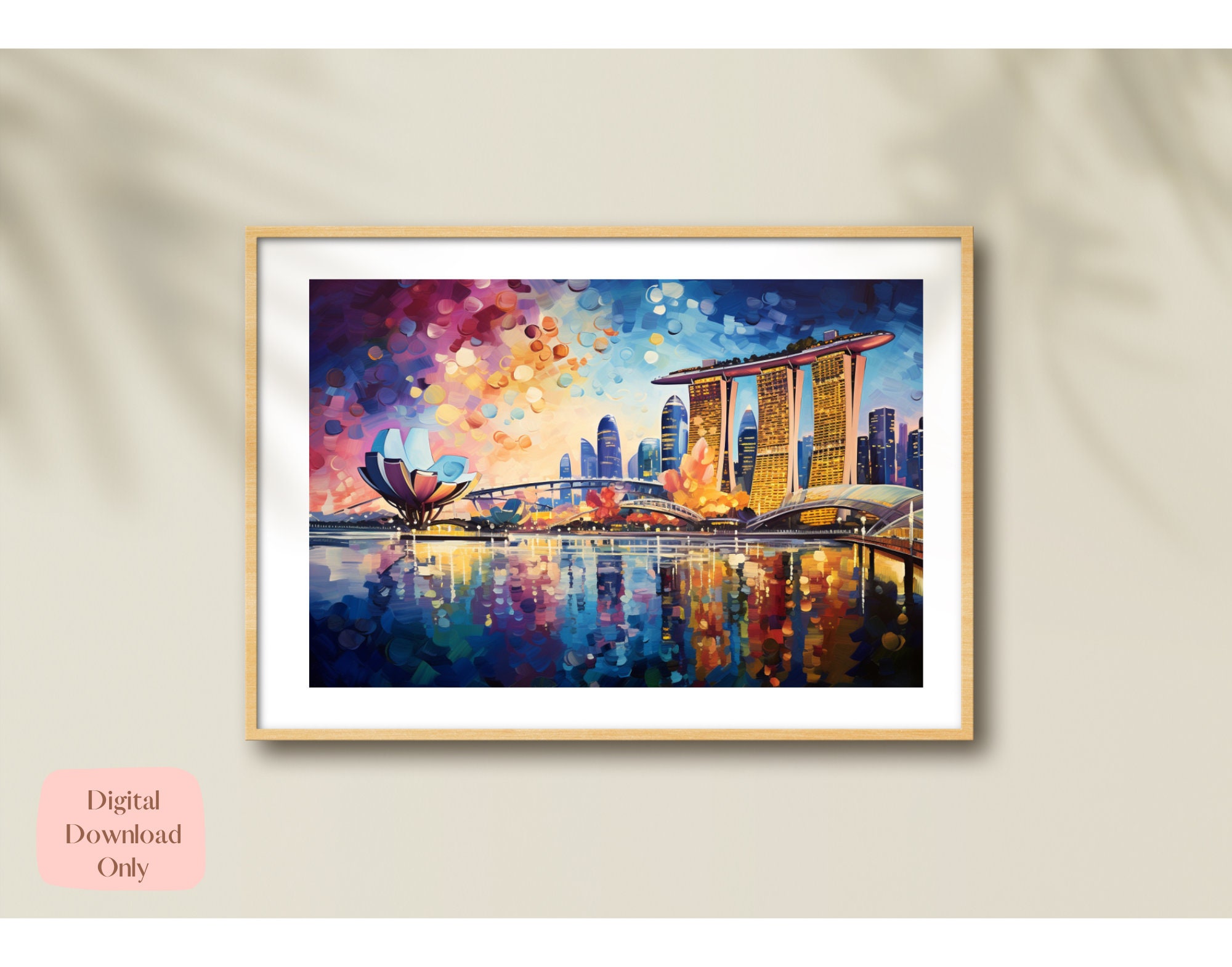 Marina Bay Sands Art Print Abstract Art Singapore Wall Art Etsy