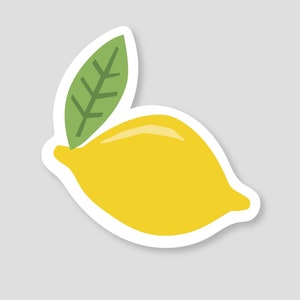 Vinyl Stickers | Lemon Sticker | 2 x 1.6 in.