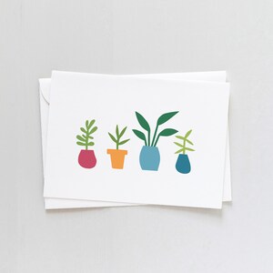 Cartes de vœux | Carte des plantes en pot | Cartes de remerciement |  Cartes écologiques, papeterie durable