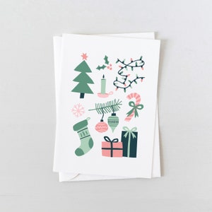 Cartes de Noël | Holiday Hygge Card | Cartes de vœux écologiques, papeterie durable | Coffret de 8