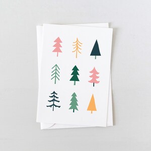 Cartes de Noël | Carte Arbres de Noël | Cartes de vœux écologiques, Papeterie durable