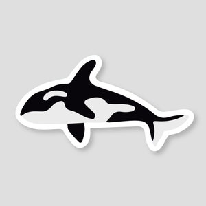 Vinyl Stickers | Orca Whale Sticker | 3 x 1.6 in.