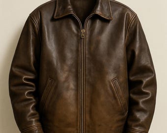 Brown Personalized 90s Jacket for Womens 1880s Distressed