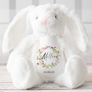 Personalised Bunny Rabbit,Girl New Birth,Personalised Plush Soft Toy,Personalised Teddy,Kids Cuddly Toy,Girls And Boys Teddy,New Baby Gift