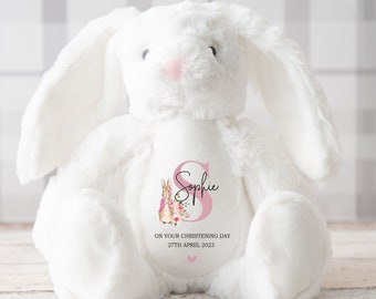 Cadeau de baptême personnalisé pour fille et garçon, lapin de baptême, cadeaux de baptême, souvenir de baptême, nounours fille et garçon