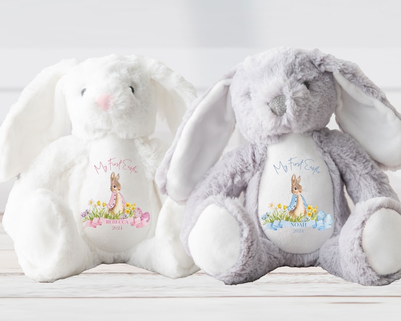 Personalised First Easter Teddy,First Easter Gift,Babies First Easter,Easter Gifts,Personalised Easter Gifts,1st Easter,Peter Rabbit,Bunny image 3