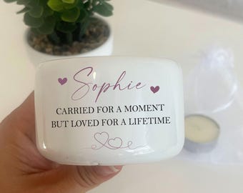 Personalised Bereavement Loving Memory Baby Loss Tealight Candle Holder Gift,Miscarriage Candle,Miscaridge Gift, Stillborn Candle,Baby Loss