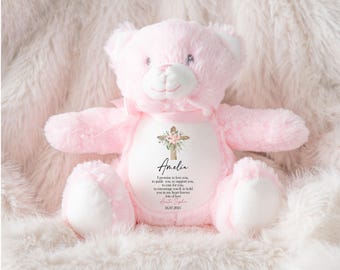 God Daughter Gift Bunny Teddy Christening,Christening Bunny,Christening Gifts,Christening Keepsake,Girls and Boys Teddy,Personalised Bunny