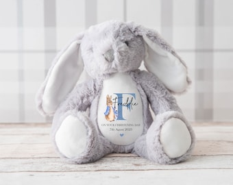 Regalo di battesimo personalizzato per bambini e bambine, coniglietto di battesimo, regali di battesimo, ricordo di battesimo, orsacchiotto per bambine e bambini