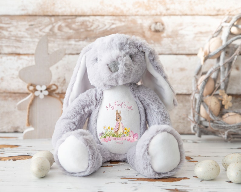 Personalised First Easter Teddy,First Easter Gift,Babies First Easter,Easter Gifts,Personalised Easter Gifts,1st Easter,Peter Rabbit,Bunny image 2