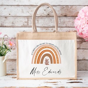 Sac en jute personnalisé pour professeur,sac à provisions,sacoche,cadeaux pour professeur,tasse pour professeur,sac à lunch,décoration pour professeur,pot de plante pour professeur,sac de livre