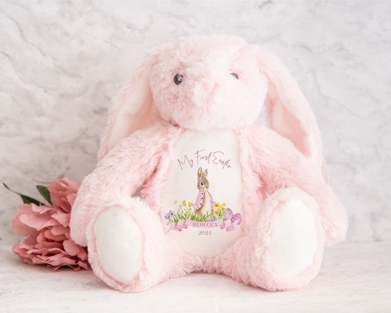 Personalised First Easter Teddy,First Easter Gift,Babies First Easter,Easter Gifts,Personalised Easter Gifts,1st Easter,Peter Rabbit,Bunny image 5