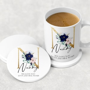 Mug personnalisé,Petit et grand sac de courses,Mug,Ornement,Cadeau pour la fête des mères,Bonjour,Grand-mère,Grand-mère,Maman,Bonjour,Sac-repas,Cadeau pour elle,À fleurs