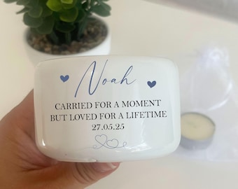 Personalised Bereavement Loving Memory Baby Loss Tealight Candle Holder Gift,Miscarriage Candle,Miscaridge Gift, Stillborn Candle,Baby Loss
