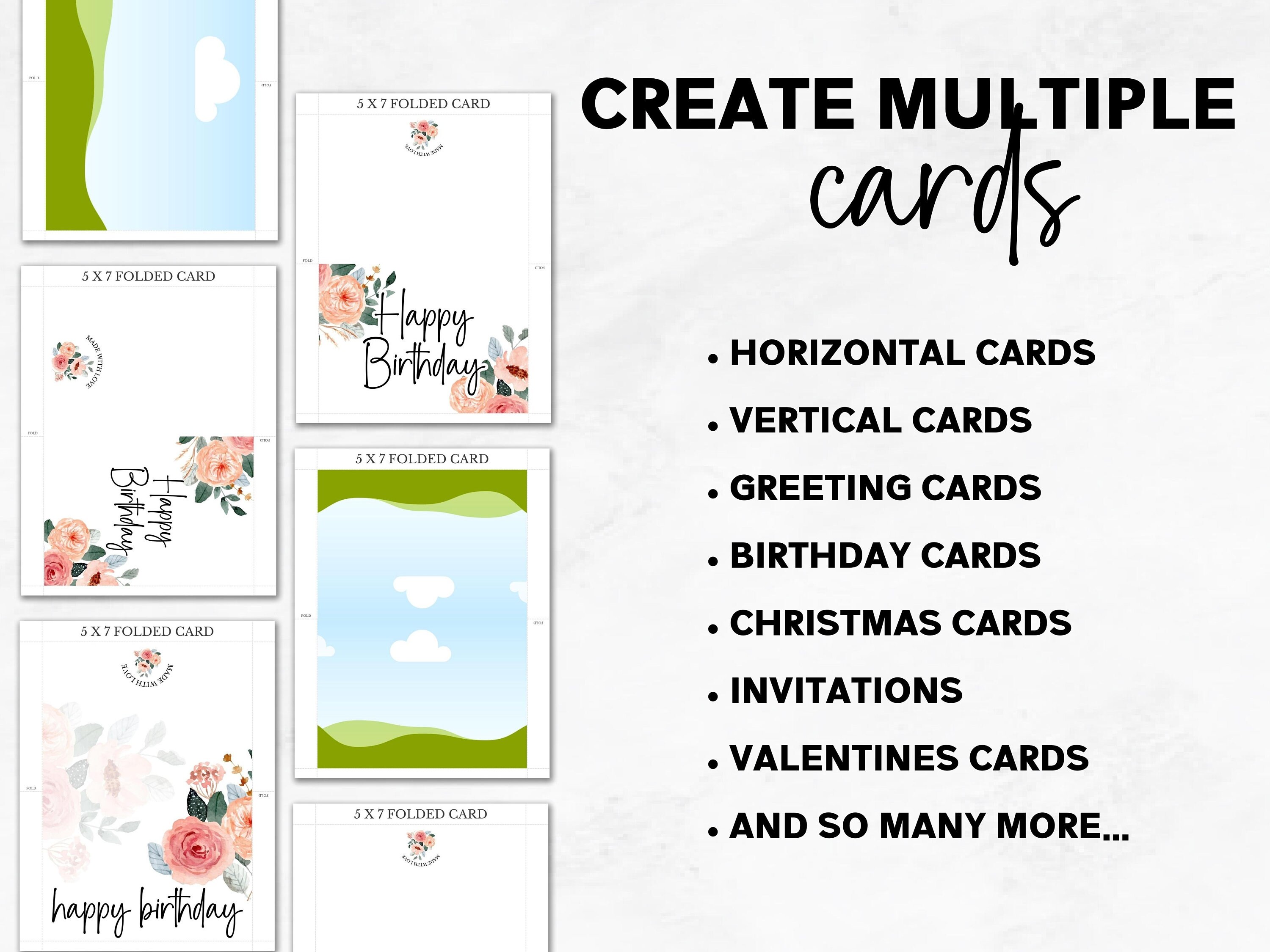 5x7 Folded Card Template Canva Template Commercial Use 5x7 Etsy 5x7 Folded Card Template Canva Template Commercial Use 5x7 Etsy