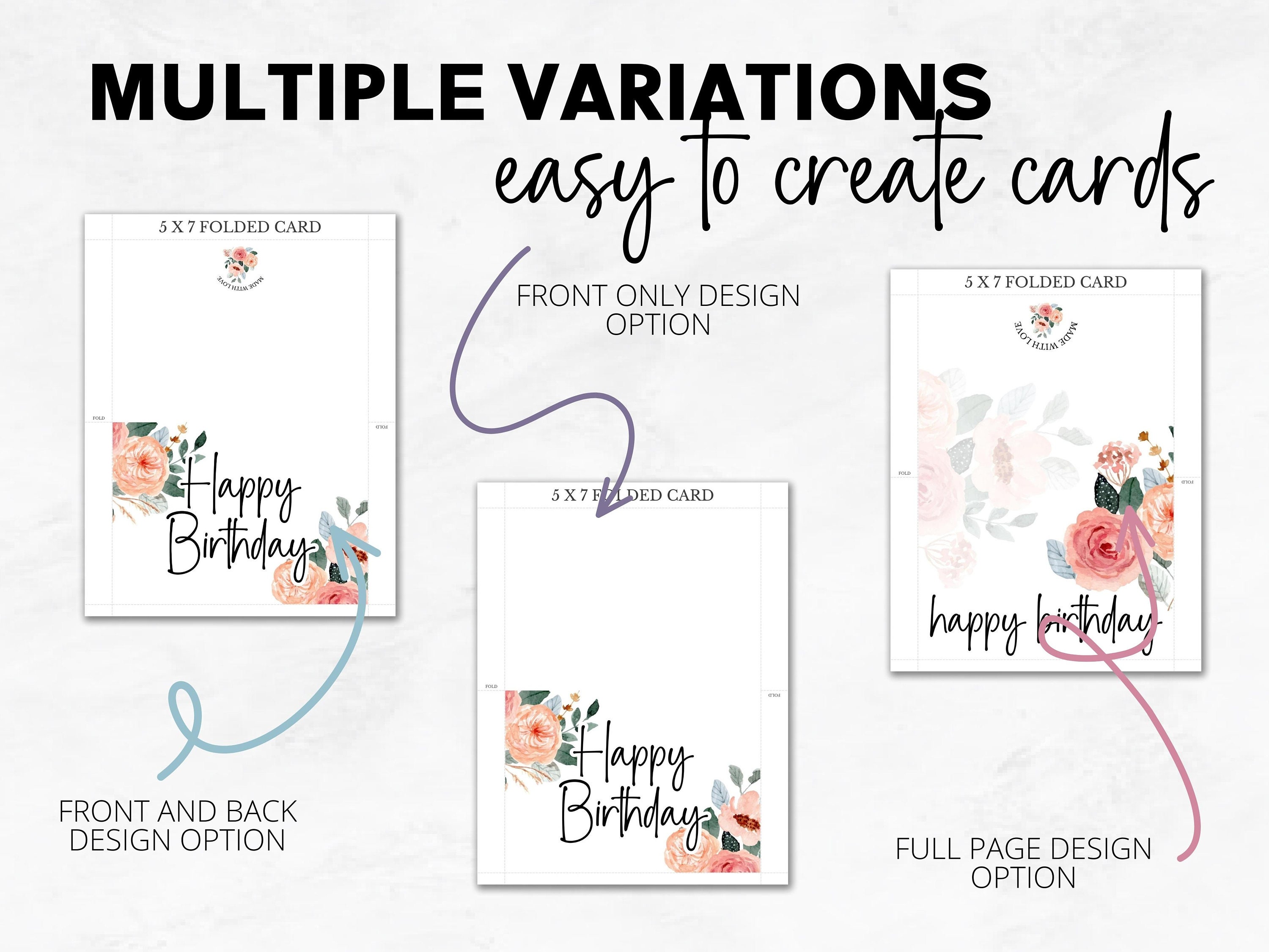 5x7 Folded Card Template Canva Template Commercial Use 5x7 Etsy 5x7 Folded Card Template Canva Template Commercial Use 5x7 Etsy