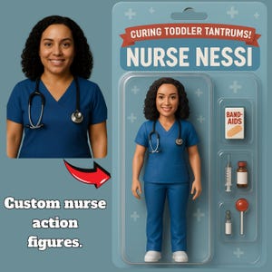 Custom Action Figure Portrait, Digital Download, Personalized Holiday Gift, Action Figure, Personalized Action Figure Gift, Custom Gift