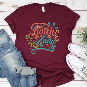 School Lunch Lady Shirt, Lunch T-Shirt, Cute Lunch Lady Tshirt, Cafeteria Worker Tshirt, Lunch Lady T, Gift For Lunch Lady, Gift Idea