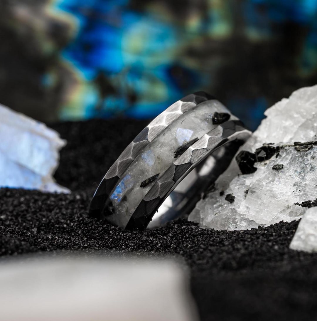 Blue Moon | Moonstone Band With White Glow - Etsy
