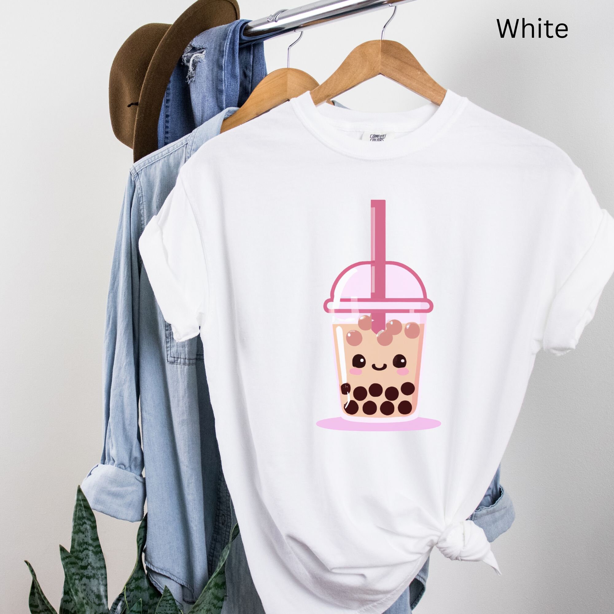 Boba Milk Tea Shirt, Cute Bubble Tea T-shirt, Kawaii Boba Tea Shirt for ...