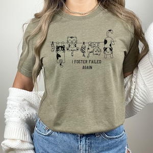 Chemise drôle pour parents de chat Tee-shirt chat sarcastique Cadeau pour les amoureux des chats Chemise drôle de maman de famille d'accueil pour animaux de compagnie