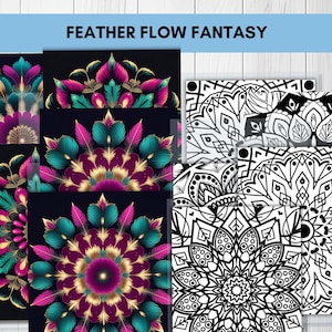Libro da colorare Mandala per adulti e adolescenti / PDF stampabile / Arteterapia Mandala rilassante / Scarica il foglio da colorare Mindfulness