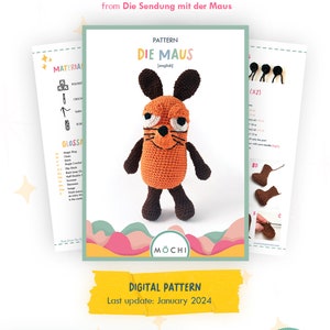 PDF Digital [ENG] Pattern: Die Maus  |  Pop Character Amigurumi Crochet  |  English Pattern  |